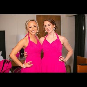 Pink bridesmaid dress